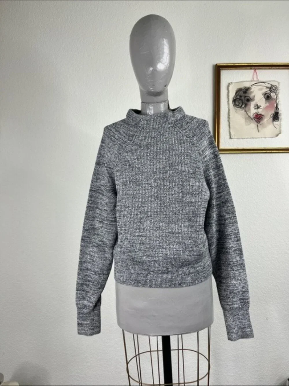 FREE PEOPLE Too Good Sweater In Steel Gray